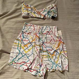 Lizwear, Bandau Top and Shorts, Size Petite